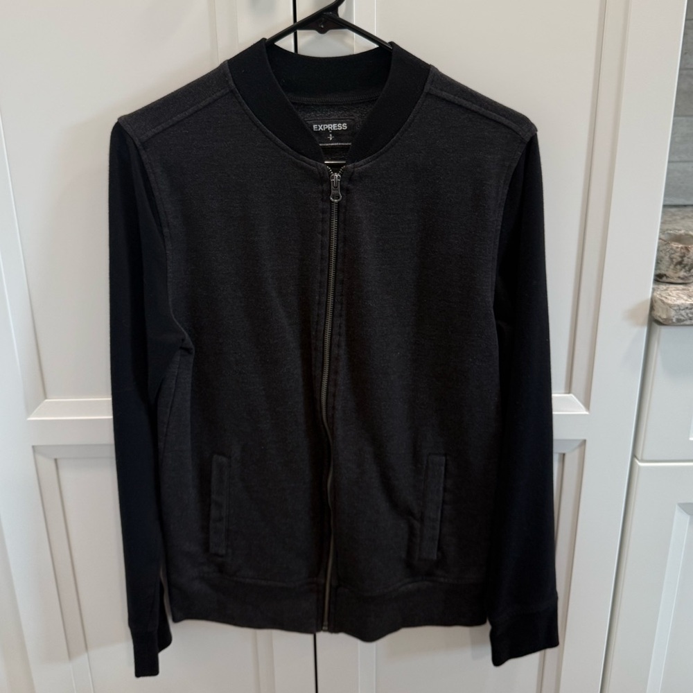 Express bomber style sweater jacket